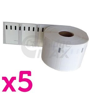 5 x Dymo SD11354 / S0722540 Generic Multi Purpose Label Roll 57mm x 32mm - 1,000 labels per roll