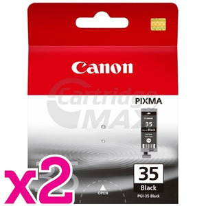 2 x Canon PGI-35BK Black Original InkJet Cartridge