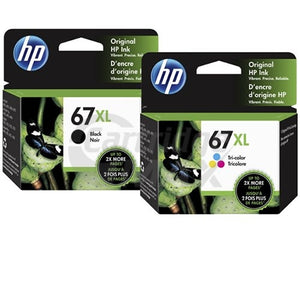 5 Pack HP 67XL Original High Yield Inkjet Cartridges 3YM57AA + 3YM58AA [3BK,2CL]