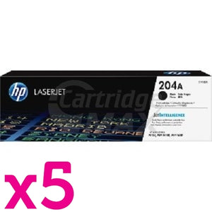 5 x HP 204A (CF510A) Original Black Toner Cartridge