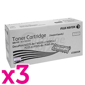 3 x Fuji Xerox DocuPrint M225,M265,P225,P265 Original Black Toner Cartridge (CT202329)