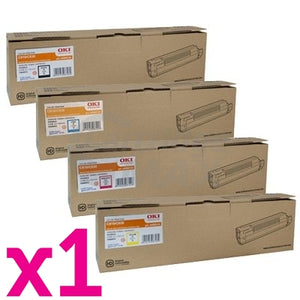 4 Pack OKI Original C810, C810N, C830, C830N Toner Cartridge (44059133-44059136)