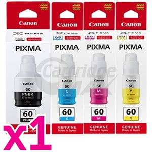 4-Pack Original Canon GI60 Ink Bottle [1BK,1C,1M,1Y]