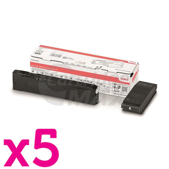 5 x OKI Original C650 C650dn Black Toner Cartridge YA8001-1088G