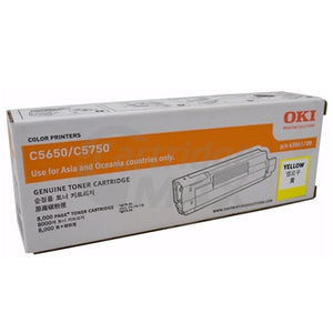 OKI C5650, C5750 Original Yellow Toner Cartridge - 2,000 pages (43872309)