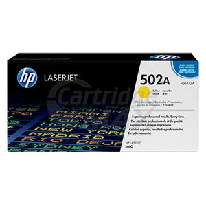 HP Q6472A (502A) Original Yellow Toner Cartridge - 4,000 Pages