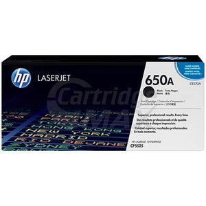 1 x HP CE270A (650A) Original Black Toner Cartridge  - 13,500 Pages