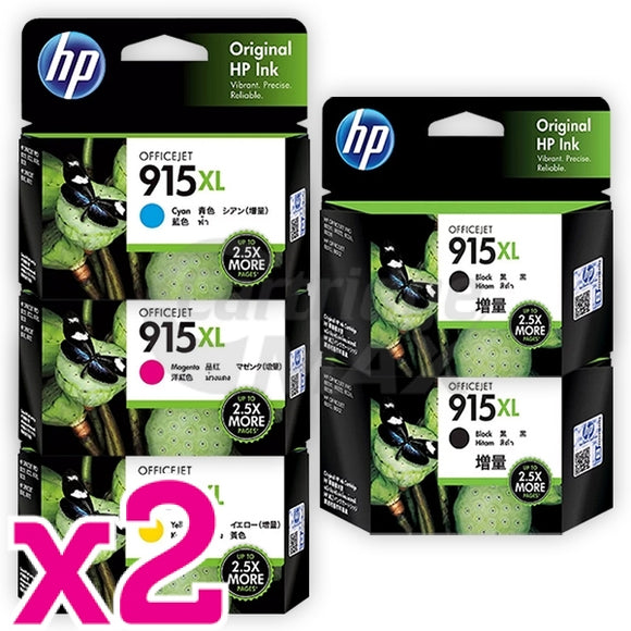 10 Pack HP 915XL Original High Yield Inkjet Cartridge 3YM22AA-3YM19AA [4BK,2C,2M,2Y]