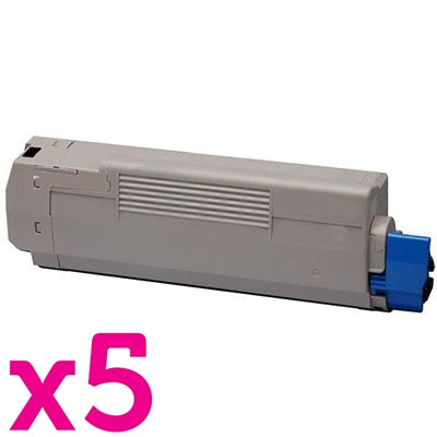 5 x OKI C3300 / C3400 / C3600 Generic Black Toner Cartridge 2,500 pages (43459312)