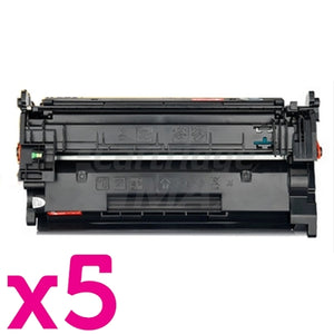 5 x HP 76X CF276X High Yield Generic Black Toner Cartridge - 10,000 Pages