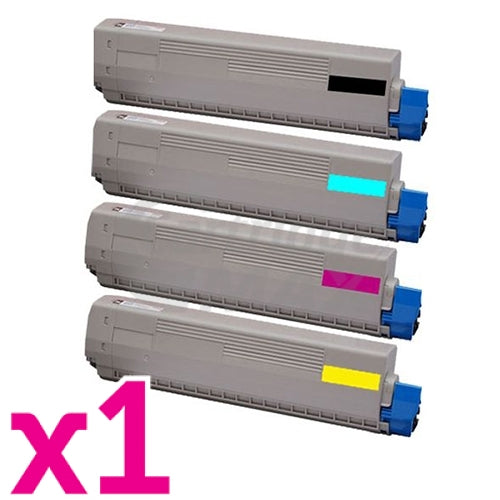 4 Pack OKI Generic C831N Toner Combo - 10,000 pages (44844525-44844528) [1BK,1C,1M,1Y]