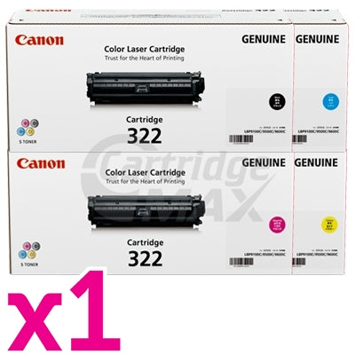 4 Pack Original Canon (CART-322) Toner Cartridges [1BK,1C,1M,1Y]