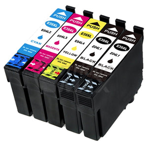 5 Pack Epson 39XL Generic High Yield Inkjet Cartridges C13T04L192 - C13T04L492 [2BK, 1C, 1M, 1Y]