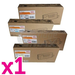 4 Pack OKI C712N Original Toner Combo (46507612-46507609)