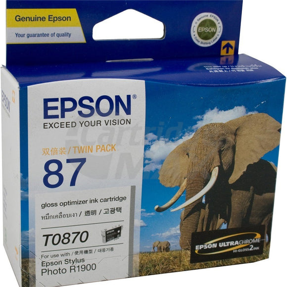 Epson 87 T0870 Gloss Optimiser Original Ink Cartridge - 3,615 pages [C13T087090]