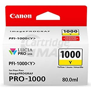 Original Canon PFI-1000Y Yellow Ink Cartridge