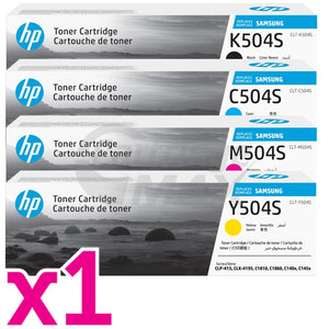 4 Pack Original Samsung CLP415N CLP415NW CLX4195FW CLX4195FN Toner Cartridge Set CLT-504