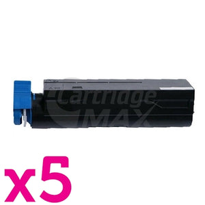 5 x OKI MB451/ B401 Generic Black High Yield Toner Cartridge (44992407)