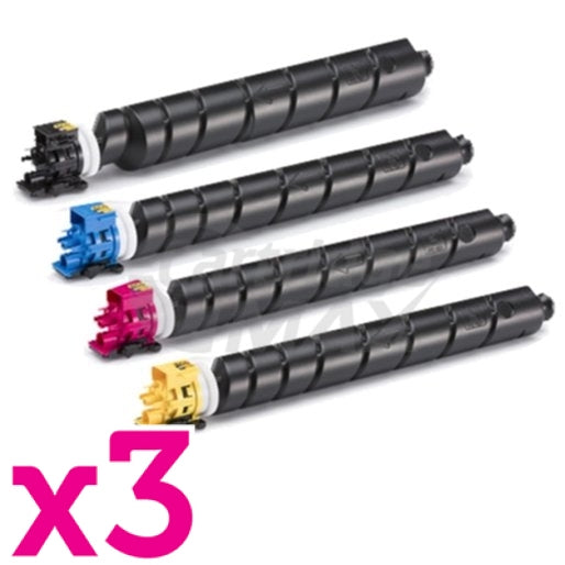 3 Sets of 4 Pack Compatible for TK-8529 Toner Cartridge suitable for Kyocera TASKalfa 4052CI 4053CI [3BK,3C,3M,3Y]