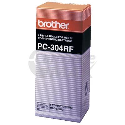 Brother PC-304RF Original Thermal Printing Ribbons [4 rolls Value Pack]