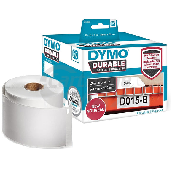 Dymo 1933088 Original Durable Industrial White Label Roll 59mm x 102mm - 300 labels per roll