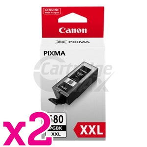 2 x Canon PGI-680XXLBK Extra High Yield Original Black Inkjet Cartridge