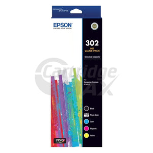 Epson 302 (C13T01W792) Original Ink Cartridge Value Pack [1BK+1PBK+1C+1M+1Y]