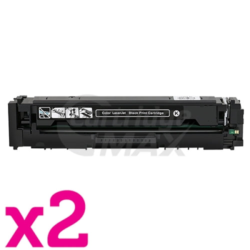 2 x HP 206X W2110X Generic Black High Yield Toner Cartridge