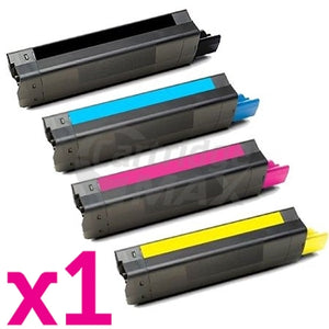 4 Pack OKI Generic C8600/C8800 Toner Cartridges (43487725-43487728)