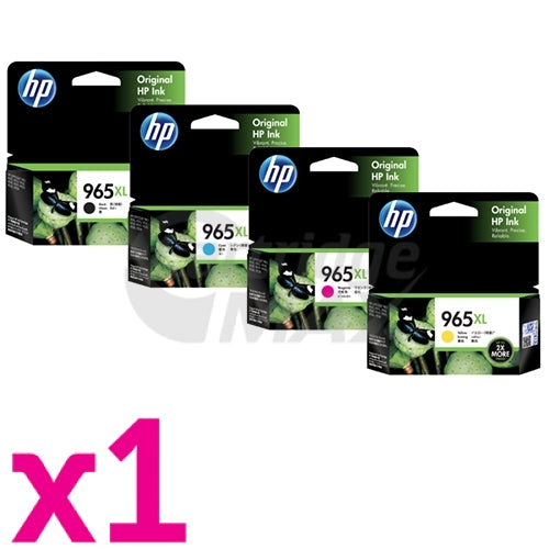 4 Pack HP 965XL Original High Yield Inkjet Cartridge Combo 3JA81AA - 3JA84AA [1BK,1C,1M,1Y]