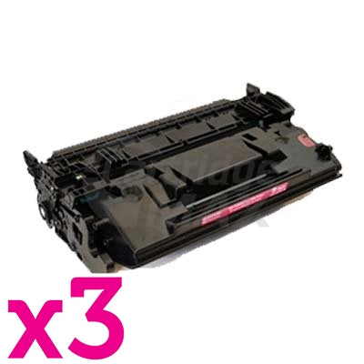 3 x HP CF287X (87X) Generic Black Toner Cartridge - 18,000 Pages