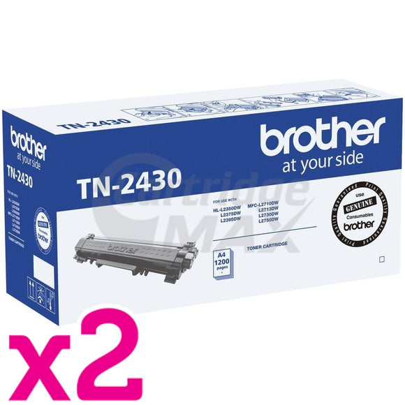 2 x Brother TN-2430 Original Toner Cartridge