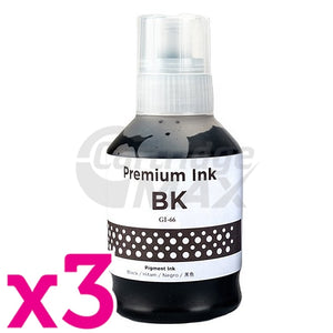 3 x Generic Canon GI-66BK Black Ink Bottle 170ml