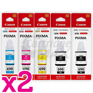 10-Pack Original Canon GI690 Ink Bottles [4BK+2C+2M+2Y]