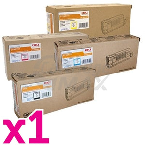 4 Pack Oki Original C710N/ C711N Toner Combo (44318612-44318609)