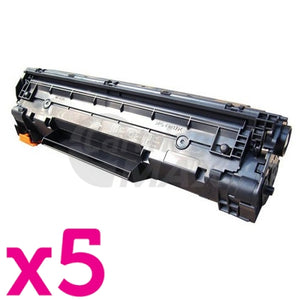 5 x HP CB435A (35A) Generic Black Toner Cartridge - 2,000 Pages