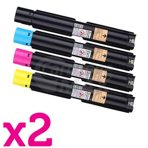 2 Sets of 4 Pack Fuji Xerox DocuCentre SC2020 Generic Extra High Yield Toner Combo (CT202396-CT202399)