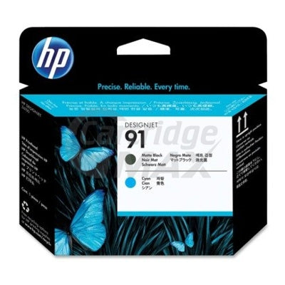 HP 91 Original Matte Black and Cyan Printhead C9460A