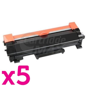 5 x Brother TN-2450 High Yield Generic Toner Cartridge