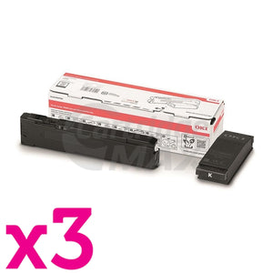 3 x OKI Original C650 C650dn Black Toner Cartridge YA8001-1088G