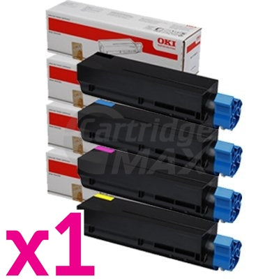 4 Pack OKI MC873 Original Toner Combo (45862832-45862828)