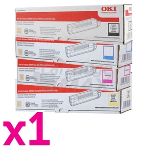 4 Pack OKI MC853 Original Toner Combo (45862844-45862841)