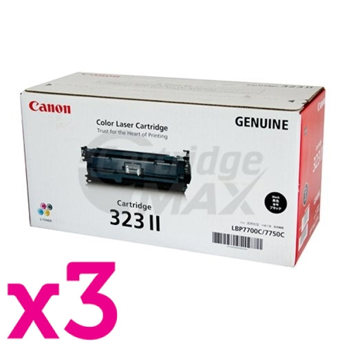 3 x Original Canon Black High Yield Toner Cartridge (CART-323BKII)