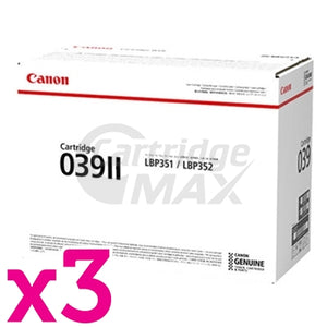 3 x Original Canon CART039II Black High Yield Toner