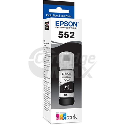 Original Epson T552 Claria EcoTank Photo Black Ink Bottle C13T06W192