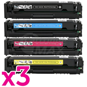 3 Sets of 4 Pack HP 206X W2110X-W2113X Generic High Yield Toner Cartridges [3BK,3C,3M,3Y]