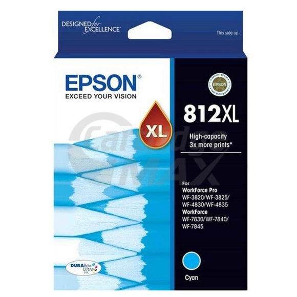 Epson 812XL (C13T05E292) Original Cyan High Yield Ink Cartridge