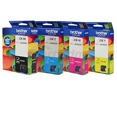 5 Pack Original Brother LC-23E Ink Cartridge Combo [2BK,1C,1M,1Y]