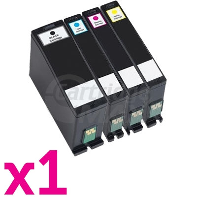 4 Pack Dell V525W (Series 33/34) Extra High Yield Generic Ink Combo [1BK,1C,1M,1Y]