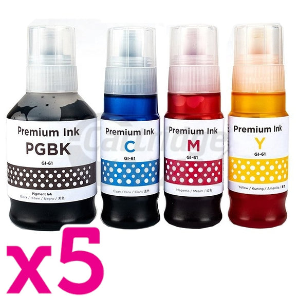 20-Pack Generic Canon GI61 Ink Bottle [5BK,5C,5M,5Y]